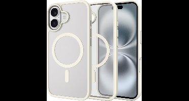 Just in Case hoesje geschikt voor iPhone 17 - Compatibel met MagSafe - Military Grade Backcover - Ivory