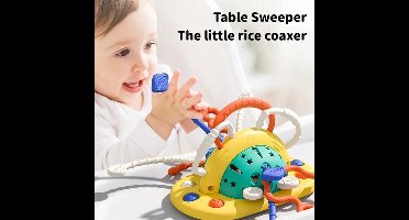 Montessori Baby Sensorisch Speelgoed Trekkoord Vingergrijptraining Educatief Speelgoed Siliconen Duw- en Trekkoord Activiteitenspeelgoed - Vingergrijptraining Speelgoed voor Kinderen - Sensorisch Ontwikkelingsspeelgoed