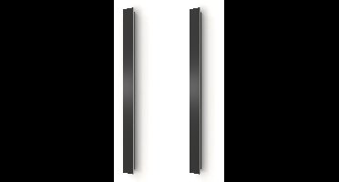 Calex Montevia Villa Wandlamp - Buitenverlichting - Warm Wit Indirect licht - LED - Waterdicht - 100 cm - Zwart - 2-Pack