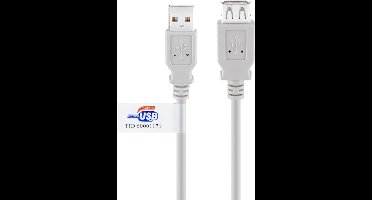 Goobay USB 2.0 Hi-Speed Extension Cable with USB Certificate, Grey 5 m