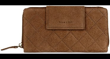 bugatti portemonnee Fabia Ladies Long Zip Wallet Cognac bruine