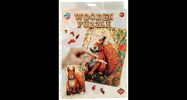 Creative Craft Group houten puzzel eekhoorn 130 stukjes uniek.