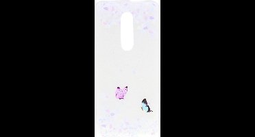 Shop4 - OnePlus 7 Pro Hoesje - Zachte Back Case Vlinders Transparant