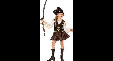Bruine Piratenjurk meisje - Maat 116