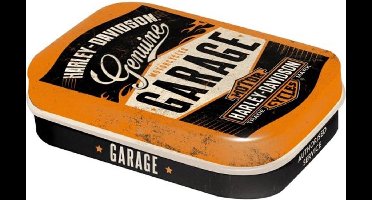 Mint box Harley Davidson Garage | Nostalgic Art pepermuntdoosje 4 x 6 cm
