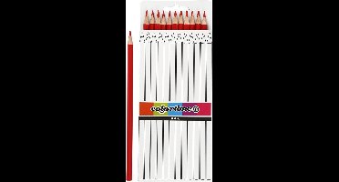 Colortime Kleurpotloden 3 Mm Vulling 17 Cm Rood 12 Stuks