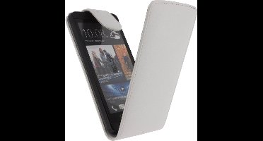 Xccess Leather Flip Case HTC One White