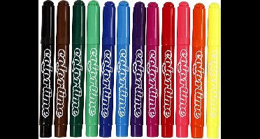 Colortime stift,  5 mm lijn, Standaard-kleuren, 12 stuks