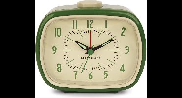 Kikkerland Vintage Retro Wekker Groen - Classic Alarm Clock - Slaapkamer accessoire - Klassiek ontwerp