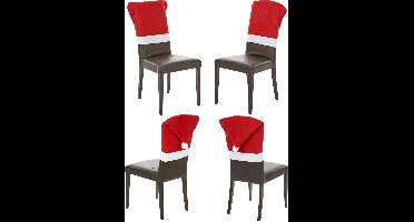 4 Stoelhoezen kerstmuts