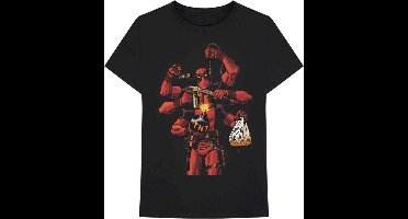 Marvel Deadpool Heren Tshirt -L- Deadpool Arms Zwart