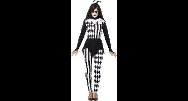 Smiffys - Female Jester Kostuum - M - Zwart