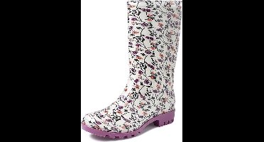 Gevavi Boots - Rose kinder- en dameslaars pvc wit bloem