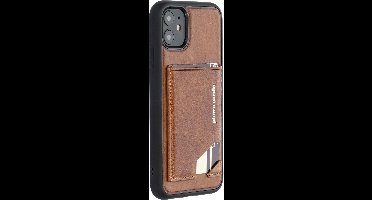 Bruin hoesje van Pierre cardin - Backcover -Leather Series - iPhone 11 - Echt Leder - Pashouder