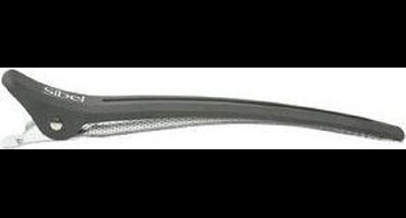 Sibel Afdeelclips Carbon 6 stuks zwart 12cm