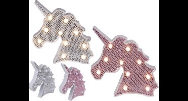 Eenhoorn Glitter LED-Licht - Kinderkamer Decoratie, Verlichting met Willekeurige Uitvoering