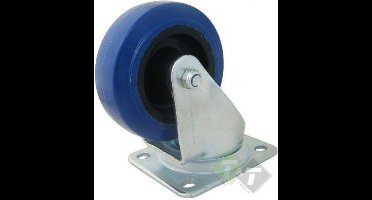 Flightcase zwenkwiel - blue wheel - zwenkwielen - 80 mm - industriewiel - meubelwiel