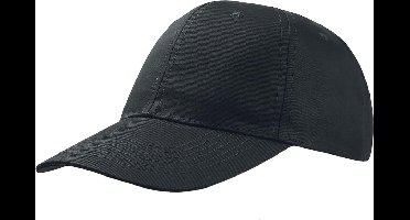 Atlantis Start 6 Panel Baseball Cap (Pakket van 2) (Zwart)
