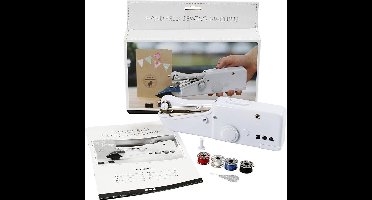 Handnaaimachine, H: 6,7 cm, L: 20,5 cm, B: 3,5 cm, wit, 1 stuk