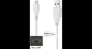 OneOne 2,2m Micro USB kabel. Extra sterke laadkabel. Stevig oplaadkabel snoer past op Samsung Galaxy tablets Active (T360), Tab E 8.0, Tab E9.6, Note 10.1 (N8000), Note 10.1 (P600), NotePro 12.2, Tab 3V