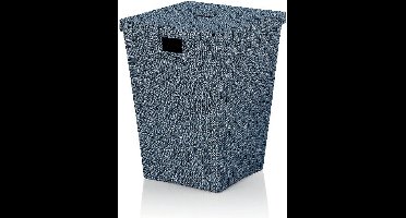 Wasmand, Met Deksel, 52 x 40 cm, Rook Blauw, Polypropyleen - Kela | Alvaro