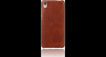 Shop4 - Geschikt voor Huawei Y5 (2019) Hoesje - Harde Back Case Cabello Bruin