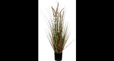 Mica Decorations - gras pluim kunstplant - groen/bruin - H120 x D45 cm