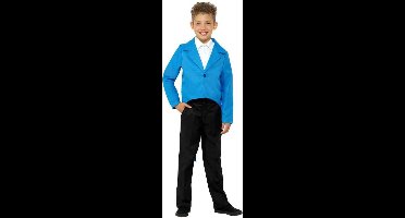 Smiffys - Tailcoat Kinder Kostuum - Kids tm 9 jaar - Blauw