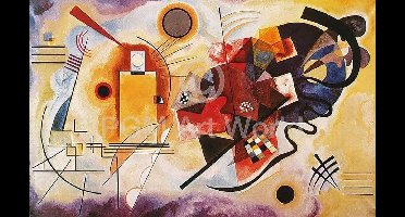 Kunstdruk Wassily Kandinsky - Jaune, Rouge, Bleu 80x60cm