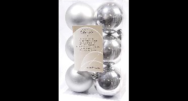 Decoris kerstballen – 6 stuks – kunststof - 8cm