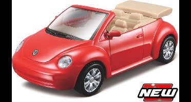 Maisto VW BEETLE 'PULL BACK' rood schaalmodel 4,5"
