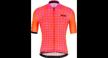 Santini Fietsshirt Korte Mouwen Zomer Heren Oranje - Mito Grido SS Jersey - L