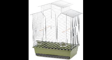 Duvo+ Vogelkooi natural iza 2 Olijfgroen/zinc 51x30x60,5cm