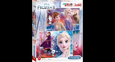 Clementoni - Puzzel - 2x60 Stukjes - Frozen 2 - Kinderpuzzel - Vanaf 10 jaar