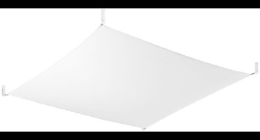Sollux Lighting Plafondlamp Luna - 15x105x105cm - G13 - wit - stof