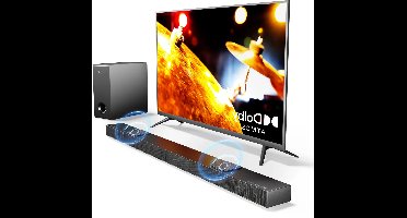 Soundbar - Soundbar voor TV - Luidsprekers - Luidsprekerkabels - Dolby AtmosSpeaker - 2 Omhoog Gerichte Drivers - - 50Hz-20KHz - 390W - Zwart