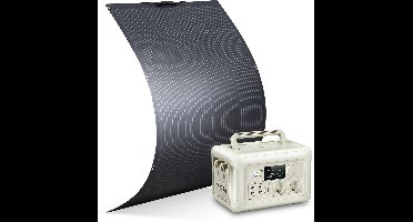 Powerstation - Generator - Aggregaat - Powerbank - Draagbare - 600W - met Zonnepaneelset 200W Monokristallijn - Krachtige Oplader voor Buitengebruik