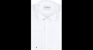 Smoking Overhemd Miami Wit - Boordmaat 42 - Heren Smoking Shirt - 100% katoen - Regular-Fit pasvorm