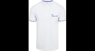 Sun68 Piqué T-Shirt Fluo Stripe Wit - Maat XXL - Heren