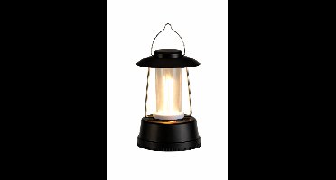 Campinglamp LED – Tentlamp met Ophanghaak – Werkt op 3x AAA Batterijen – Sfeerlamp voor Tent, Caravan & Noodverlichting – Zwart 12 cm - Met HEM opbergzak