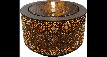 Kaemingk | Fontein Rond Verzinkt Staal met Transformator Outdoor | Ø 50 x 30 cm