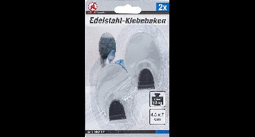 BGS Roestvrij stalen handdoekhaken 45 x 70 mm 1,5 kg 2 delig