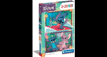 Clementoni - Puzzel - 2X20 Stukjes - Stitch Disney - Kinderpuzzel - Vanaf 3 Jaar