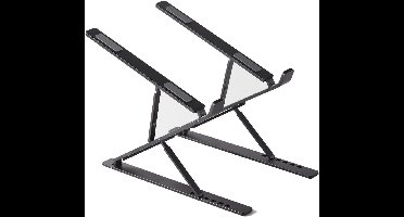 Inklapbare Laptopstandaard Aluminium - Verstelbare Hoogte voor Betere Houding en Koeling - Universeel voor 10-15.6 inch Laptops en Tablets (Zwart)