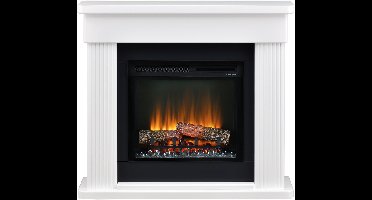 Dimplex Portland 23 Sfeerhaard Elektrisch - Elektrische haard met schouw - 1400 watt verwarming - Optiflame LED Vlameffect - Ventilatorkachel & thermostaat - Openhaard bedienbaar via afstandsbediening