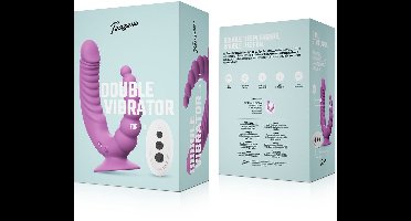 Teazers - Double Vibrator met Zuignap en Afstandsbediening - Paars