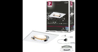 Inbouwlamp Nova Plus zwenkbaar IP65 hoekig 93x93mm 30° GU5,3 / GU10 max. 35W 230/12V dimbaar Wit mat, Chroom