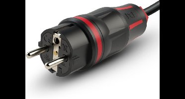PCE 05721-sr Stekker met randaarde 250 V Zwart/rood IP54
