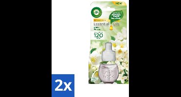2 x Air Wick - Luchtverfrisser Navulling - Essentiële Oliën - Freesia & Jasmijn - Elektrische Geurverspreider - 20 ml - Air Wick Geurverspreider - Freesia En Jasmijn Geur - Essentiële Oliën Navulling - Elektrische Geurverspreider - Bloemige Geur