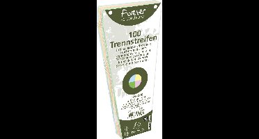 Exacompta 6x FOREVER® Pak van 100 trapezium tabstroken met perforatie 180g - 105x240mm - Geassorteerd - 13595E
